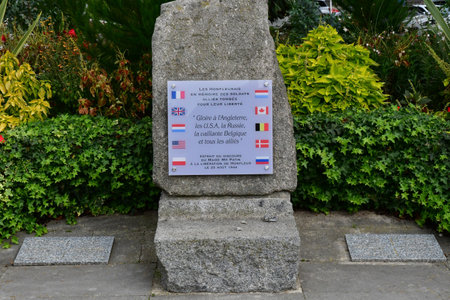Honfleur; France - august 18 2020: the second war memorialのeditorial素材