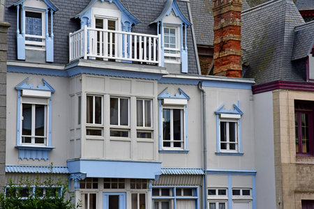 Saint Malo, France - September 7 2020: picturesque houseのeditorial素材