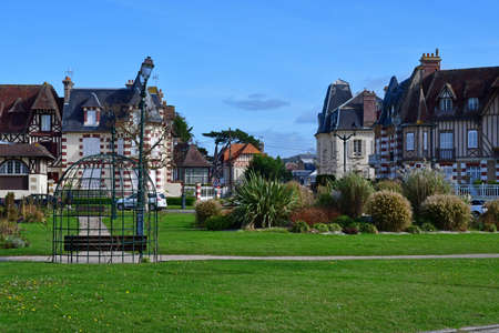 Cabourg; France - October 8 2020: the picturesque city in autumnのeditorial素材