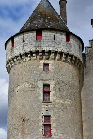 Cere la Ronde, France - july 15 2020: the medieval castle of Montpouponのeditorial素材