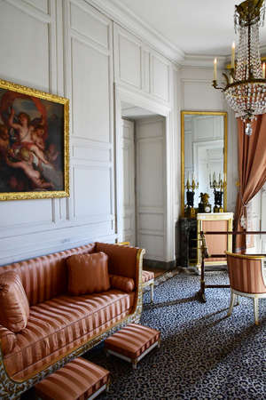 Versailles; France - september 22 2020: boudoir of the empress in the Grand Trianonのeditorial素材