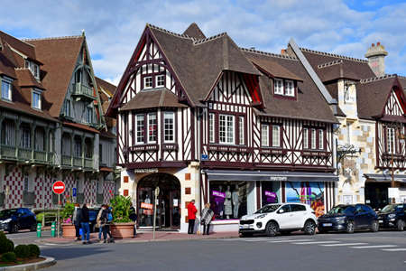 Deauville, France - October 9 2020: shop in the city centerのeditorial素材