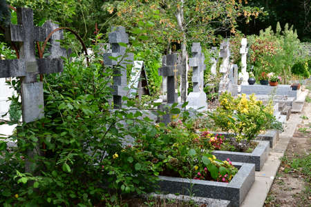 Sainte Genevieve des Bois; France - august 23 2020: the picturesque russian cemetery