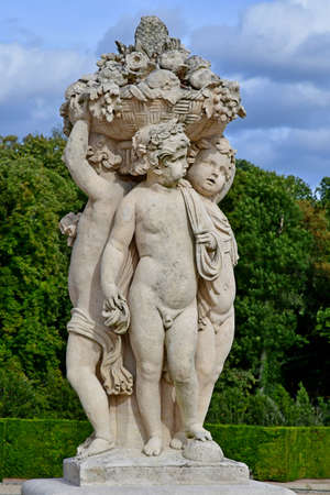 Vaux le Vicomte, France - august 23 2020: the historical castle parkのeditorial素材