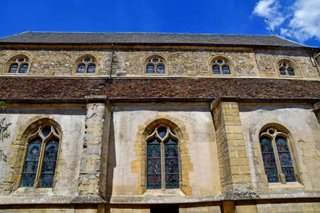 Mezy sur Seine; France - august 4 2020: the Saint Germain church built in 1554のeditorial素材