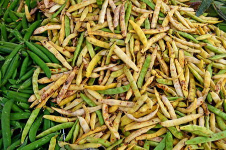 Saint Germain en Laye; France - august 2 2020: beans at the sunday marketのeditorial素材