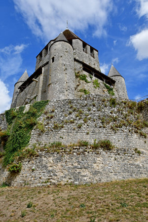Provins, France - august 23 2020: the Caesar towerのeditorial素材