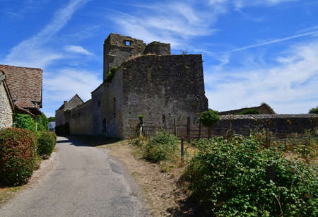 Authevernes; France - july 22 2020: the picturesque village in summerのeditorial素材