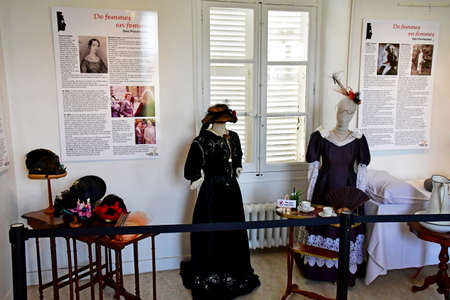 Provins, France - august 23 2020: exhibition about women in the Provins areaのeditorial素材