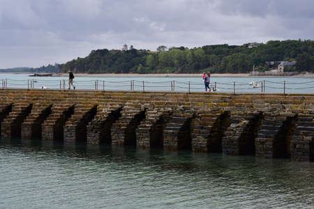Cancale; France - september 7 2020: the picturesque portのeditorial素材