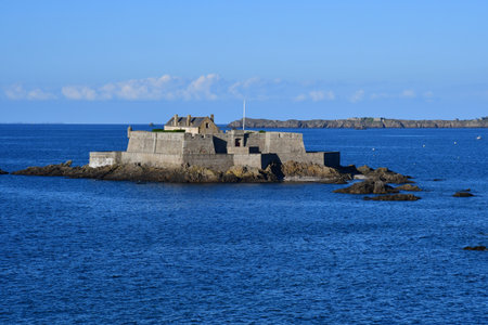 Saint Malo, France - September 7 2020: National fortのeditorial素材