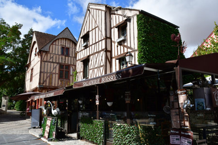 Provins, France - august 23 2020: the Chatel square
