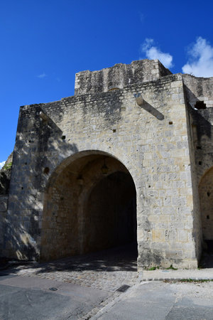 Provins, France - august 23 2020: the Saint Jean doorのeditorial素材