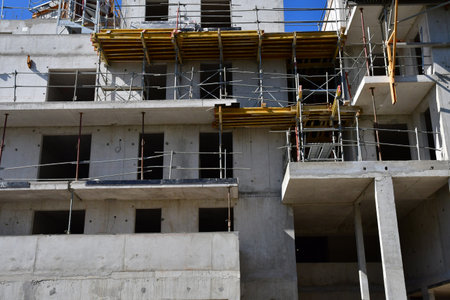 Cergy; France - august 4 2020: building site in the Hauts de Cergy districtのeditorial素材