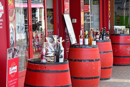 Cabourg; France - October 8 2020: a wine merchantのeditorial素材