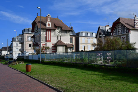 Cabourg; France - October 8 2020: the picturesque city in autumnのeditorial素材