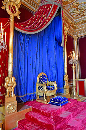 Fontainebleau, France - august 21 2020: the Throne room in the historical castle