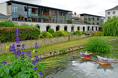 Loches; France - july 15 2020: the Indre riverのeditorial素材