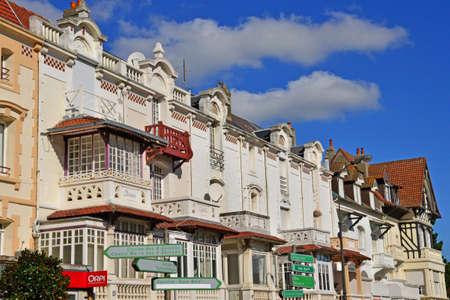Le Touquet Paris Plage, France - April 3 2017: the picturesque city centerのeditorial素材