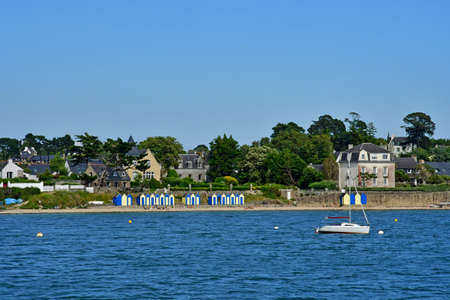 France - June 6 2021: Ile aux Moines in the Morbihan gulfのeditorial素材