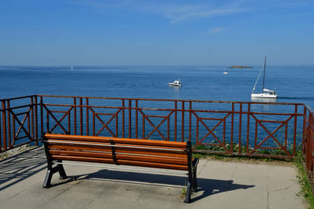 Arzon, France - June 6 2021: the village of Port Navaloのeditorial素材