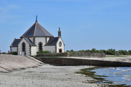 Sarzeau, Penvins, France - june 6 2021: the Notre Dame de la Cote chapelのeditorial素材