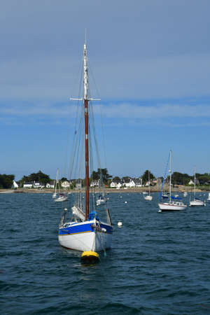 Arzon, France - June 6 2021: the village of Port Navalo