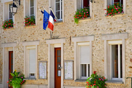 Tacoignieres; France - july 20 2021: the city hallのeditorial素材