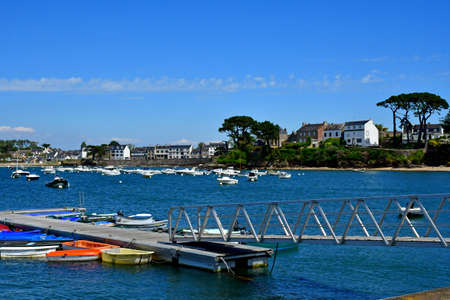 Arzon, France - June 6 2021: the village of Port Navalo