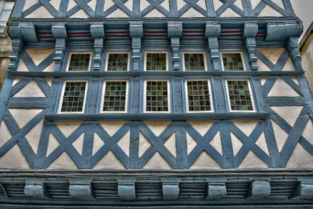 Quimper, France - May 16 2021: the picturesque old city centerのeditorial素材