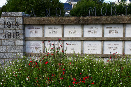 Saint Malo, France - september 7 2020: first war military tomb in the cemeteryのeditorial素材