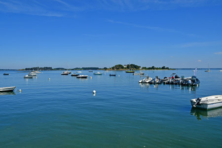 Sarzeau, France - June 6 2021: the Logeo portのeditorial素材