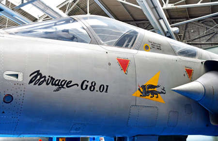 Le Bourget; France - july 31 2021: a Dassault Mirage G8 01 in the air and space museum
