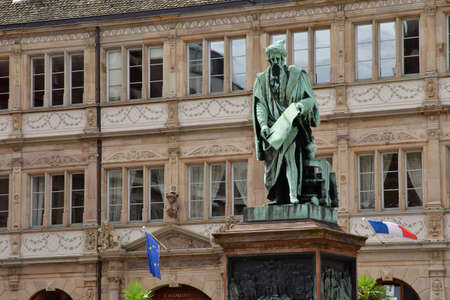 Strasbourg, France - august 28 2021: the Gutenberg sqaureのeditorial素材