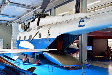 Le Bourget; France - july 31 2021: Sud Aviation SA 321 SF in the air and space museumのeditorial素材