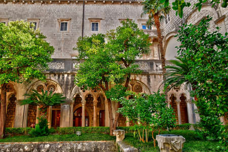 Dubrovnik, Croatia- September 3 2021: the picturesque Dominican monastery museumのeditorial素材