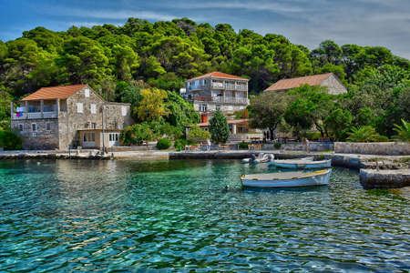 the Mljet island, Croatia- September 3 2021: the picturesque island in summerのeditorial素材