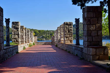 the Mljet island, Croatia- September 3 2021: the Benedictine monasteryのeditorial素材