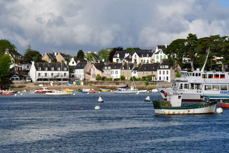 Combrit; France - May 16 2021: tourist cruise on the Odet riverのeditorial素材