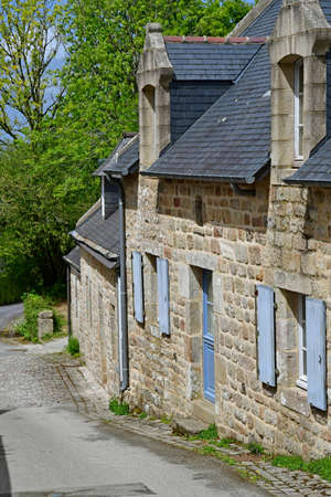 Locronan; France - May 16 2021: the picturesque old villageのeditorial素材