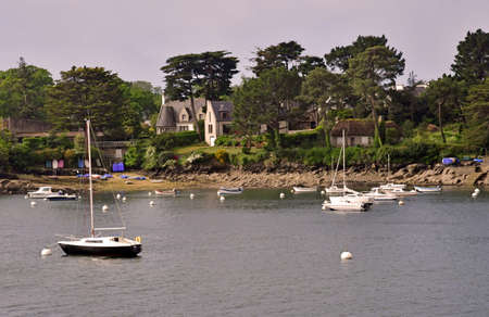 Combrit Sainte Marine, France - may 16 2021: the city view from Benodetのeditorial素材