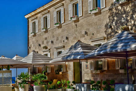 Dubrovnik, Croatia- September 3 2021: a restaurant barのeditorial素材