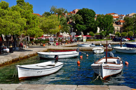 Cavtat, Croatia- September 3 2021: the picturesque city in summerのeditorial素材