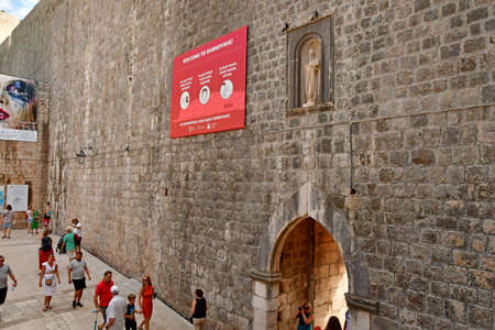 Dubrovnik, Croatia- September 3 2021: the picturesque old cityのeditorial素材