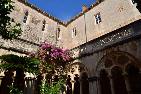 Dubrovnik, Croatia- September 3 2021: the picturesque Dominican monastery museumのeditorial素材