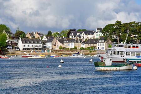 Combrit; France - May 16 2021: tourist cruise on the Odet riverのeditorial素材