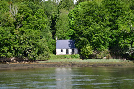 Finistere; France - May 16 2021: a beautiful cruise between Benodet and Quimper on the Odet riverのeditorial素材