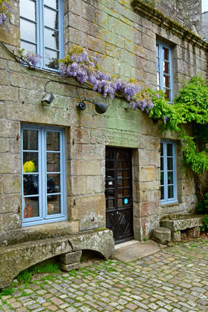 Locronan; France - May 16 2021: the picturesque old villageのeditorial素材