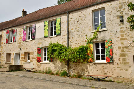 Jouy le Moutier; France - august 2 2021: the Ecancourt farmのeditorial素材