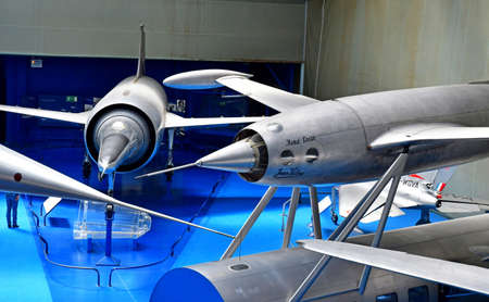 Le Bourget; France - july 31 2021: the Leduc planes in the air and space museum